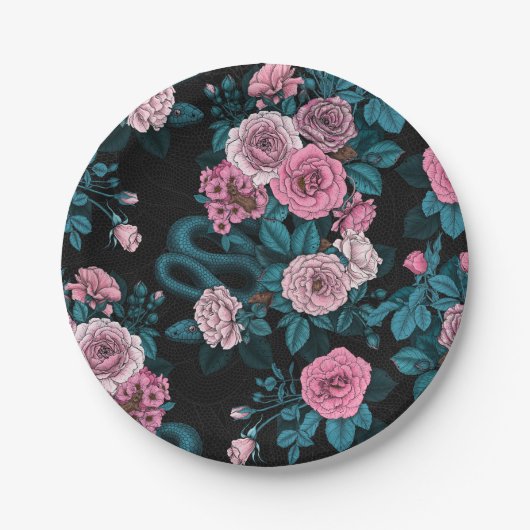 Verborgen in de rozen 2 papieren bordje (Voorkant)