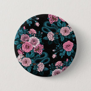 Verborgen in de rozen 2 ronde button 5,7 cm