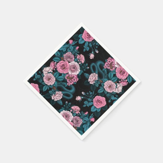 Verborgen in de rozen 2 servet (Hoek)