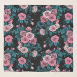 Verborgen in de rozen 2 sjaal<br><div class="desc">Rozen bloemen,  muizen en slangen,  handgeschilderd in Ps en Illustrator,  naadloos patroon</div>