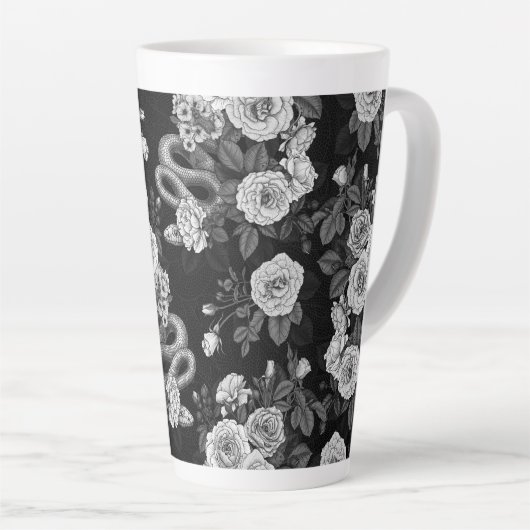 Verborgen in de rozen 3 latte mok (Rechterhoek)