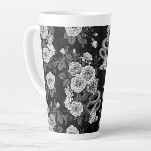 Verborgen in de rozen 3 latte mok (Linkerhoek)