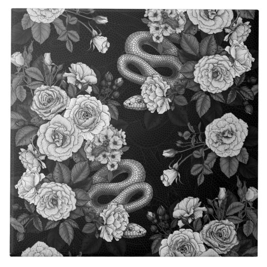 Verborgen in de rozen 3 tegeltje (Voorkant)