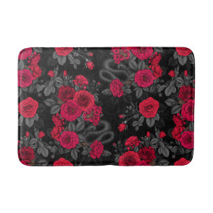 Verborgen in de rozen badmat