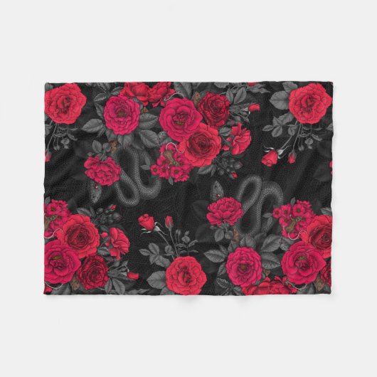 Verborgen in de rozen fleece deken (Voorkant (Horizontaal))