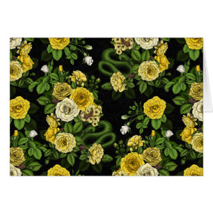Verborgen in de rozen, geel en groen