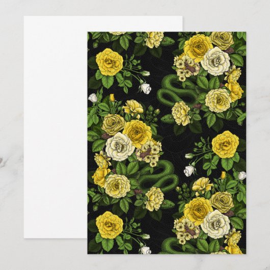 Verborgen in de rozen, geel en groen (Voorkant / Achterkant)