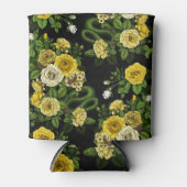 Verborgen in de rozen, geel en groen blikjeskoeler (Voorkant)