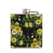 Verborgen in de rozen, geel en groen heupfles (Achterkant)