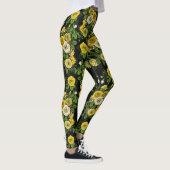 Verborgen in de rozen, geel en groen leggings (Rechts)