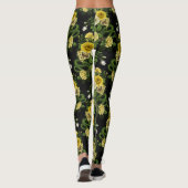 Verborgen in de rozen, geel en groen leggings (Achterkant)