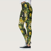 Verborgen in de rozen, geel en groen leggings (Links)