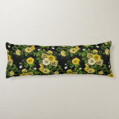 Verborgen in de rozen, geel en groen lichaamskussen (Achterkant)