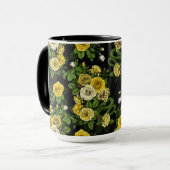 Verborgen in de rozen, geel en groen mok (Voorkant links)