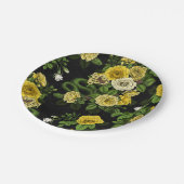 Verborgen in de rozen, geel en groen papieren bordje (Gekanteld)