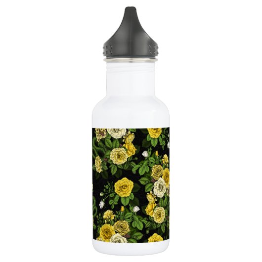 Verborgen in de rozen, geel en groen waterfles (Links)