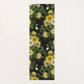 Verborgen in de rozen, geel en groen yogamat (Achterkant)