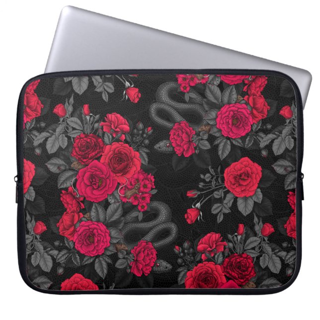 Verborgen in de rozen laptop sleeve (Voorkant)