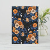 Verborgen in de rozen, oranje en blauw (Staand voorkant)