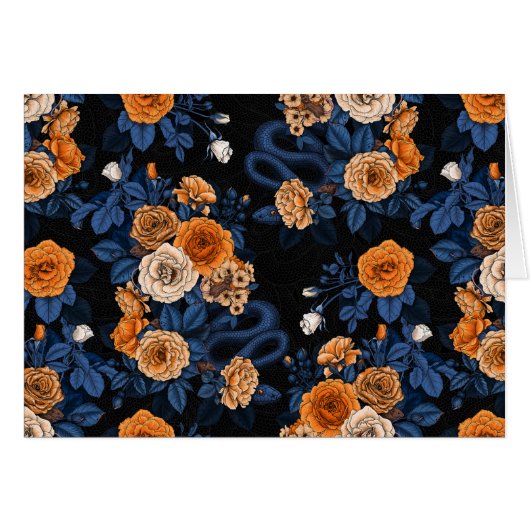 Verborgen in de rozen, oranje en blauw (Voorkant Horizontaal)