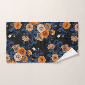 Verborgen in de rozen, oranje en blauw bad handdoek (Handdoek)
