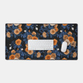 Verborgen in de rozen, oranje en blauw bureaumat (Keyboard & Muis)