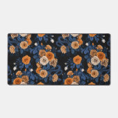 Verborgen in de rozen, oranje en blauw bureaumat (Voorkant)