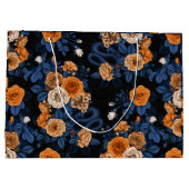 Verborgen in de rozen, oranje en blauw groot cadeauzakje (Achterkant)