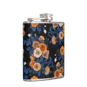 Verborgen in de rozen, oranje en blauw heupfles (Rechts)