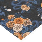 Verborgen in de rozen, oranje en blauw korte tafelloper (Hoek)