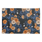 Verborgen in de rozen, oranje en blauw kussensloop (Achterkant-Links)