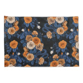 Verborgen in de rozen, oranje en blauw kussensloop (Achterkant-Rechts)