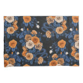 Verborgen in de rozen, oranje en blauw kussensloop (Voorkant-Rechts)