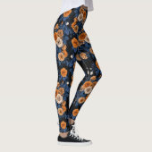 Verborgen in de rozen, oranje en blauw leggings (Rechts)