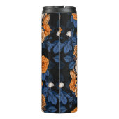 Verborgen in de rozen, oranje en blauw thermosbeker (Achterkant)