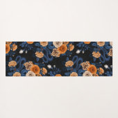Verborgen in de rozen, oranje en blauw yogamat (Achterkant (horizontaal))