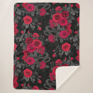 Verborgen in de rozen sherpa deken