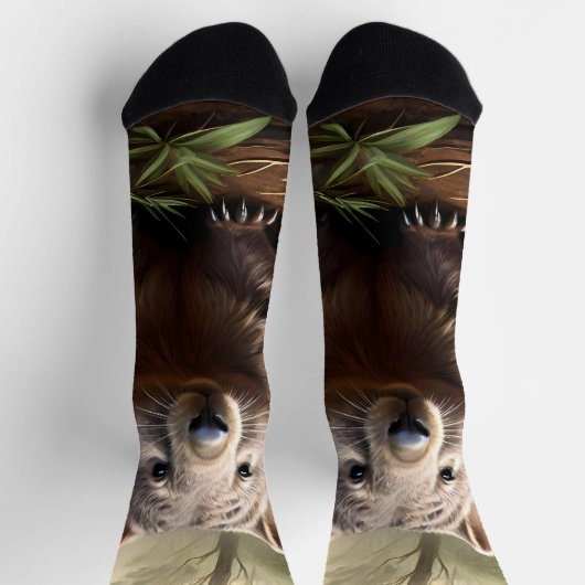 Verborgen in de Struik: een Aussie Wombat in het w Sokken (Top)