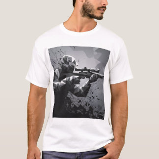 Verborgen in platte hoogte t-shirt
