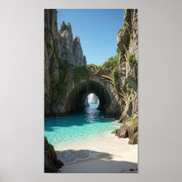 Verborgen Inham Met Turkoois Water Poster