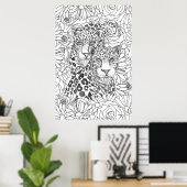 Verborgen Jaguar Poster (Thuiskantoor)