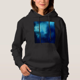 Verborgen kasteel in blauw bos hoodie