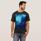 Verborgen kasteel in blauw bos t-shirt (Voorkant volledig)