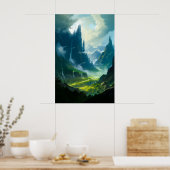 Verborgen kasteel in de vallei poster (Keuken)