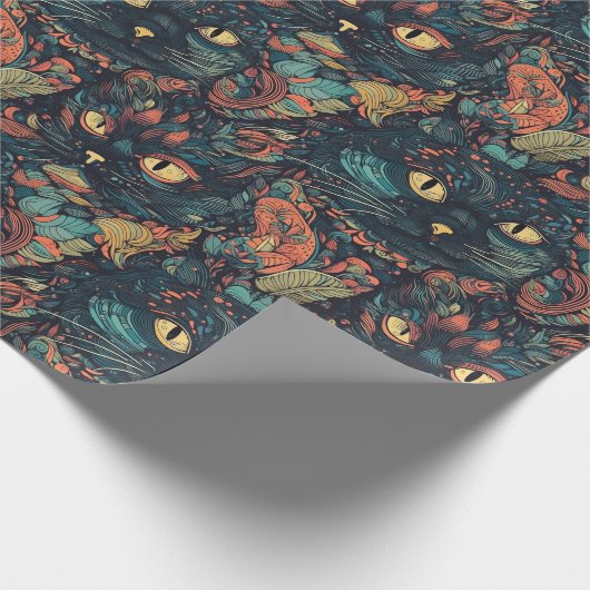 Verborgen kattenpatroon cadeaupapier (Hoek)