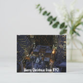 Verborgen kerstboom in Manhattan bij nacht Briefkaart (Staand voorkant)