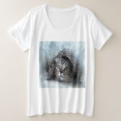 Verborgen Kitten Plus Sized Women's T-Shirt 4x (Design voorkant)