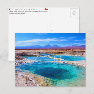 Verborgen Lagunes van Baltinache, Chili Reizen Briefkaart