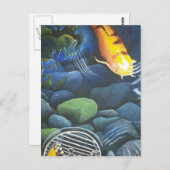 Verborgen Magische Vijver Koi Briefkaart (Voorkant / Achterkant)