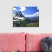 Verborgen meer, alpenweiden, rotsstrata en timb canvas afdruk (Insitu (Woonkamer))